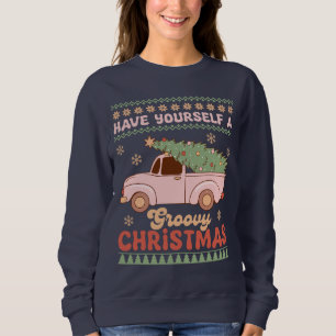 Retro Have Yourself A Groovy Christmas Women's Sweatshirt