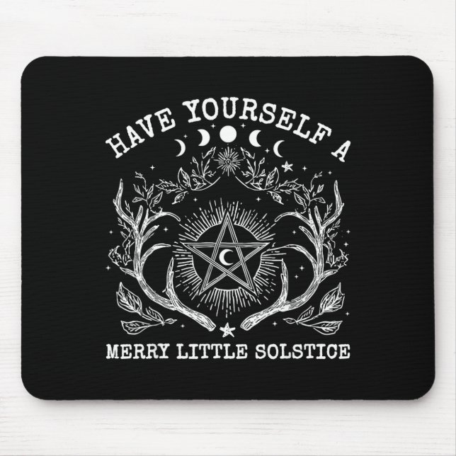 Retro Have Yourself A Merry Little Solstice Yule C Mouse Mat (Front)