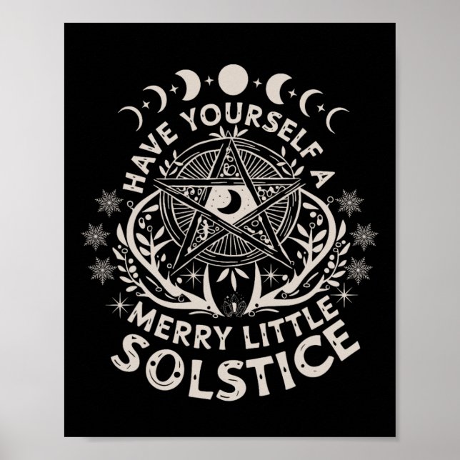 Retro Have Yourself A Merry Little Solstice Yule H Poster (Front)