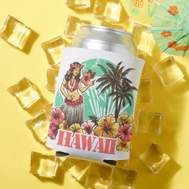 Retro Hawaii Can Cooler (In Situ Summer)