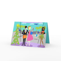 Retro Hawaiian Christmas Card