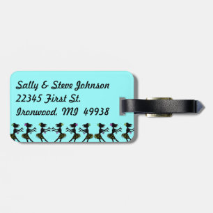 Retro Hawaiian Hula Dance Luggage Bag Tag