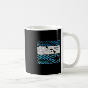 Retro Hawaiian Island Oahu Hawaii Volcano Vacation Coffee Mug