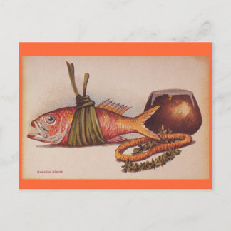 Retro Hawaiian Luau Postcard