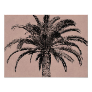 Retro Hawaiian Palm Tree - Vintage Palms Template Photo Print