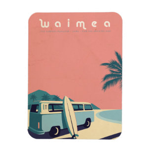 Retro Hawaiian surf Magnet