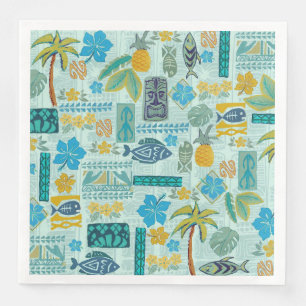 Retro Hawaiian Tiki Tropix Napkin