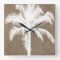 Retro Hawaiian Tropical Palm Tree Silhouette White