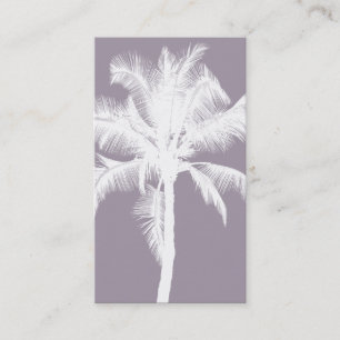 Retro Hawaiian Tropical Palm Tree Vintage Purple Business Card