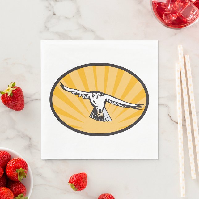 Retro Hawk Flying Napkin (Creator Uploaded)