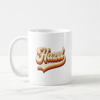 Retro Hazel Name 70s Vintage Design Coffee Mug