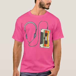 Retro Headphones 80s Music Mixtape 1980s Cassette  T-Shirt