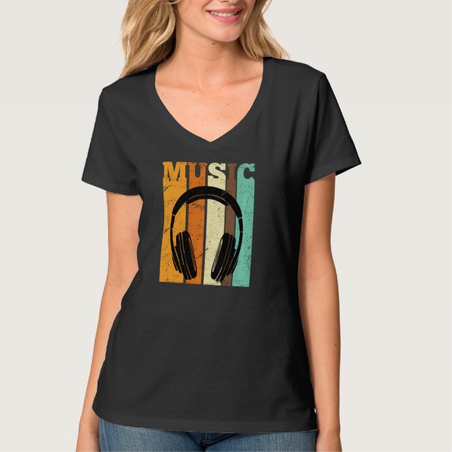Retro Headphones Music Hip Hop Rapper Rap Pullover (Front)