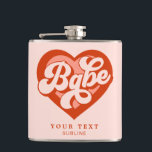 Retro Heart Bride Babe Tribe Bachelorette  Hip Flask<br><div class="desc">Retro Heart Bride Babe Tribe Bachelorette Vinyl Wrapped Flask</div>