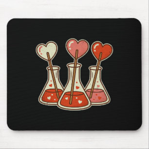 Retro Heart Laboratory Chemistry Vanlentines Scien Mouse Mat