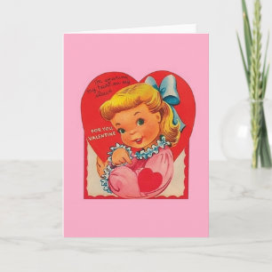 Retro  Heart On Sleeve Valentine's Day Card