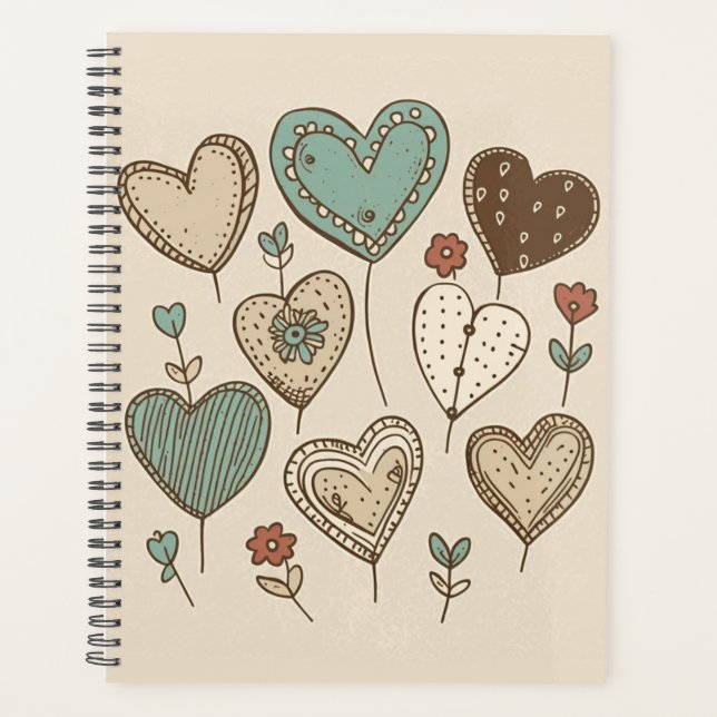 Retro Heart Planner (Front)