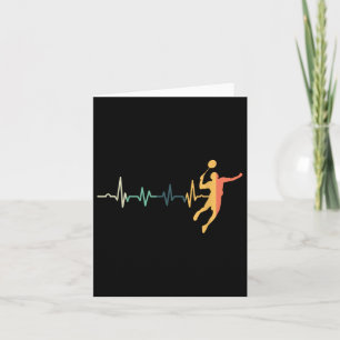 Retro Heartbeat Badminton Player Shuttle Trainer R Card