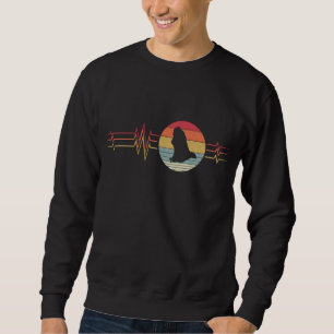 Retro Heartbeat Egyptian Fruit Bat Lifeline Vintag Sweatshirt