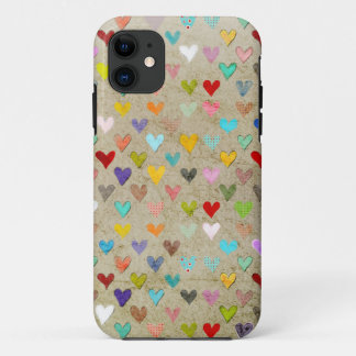 Retro Hearts iPhone 11 Case