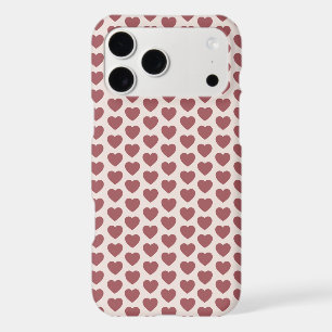 Retro Hearts Pink Burgundy Y2K Style