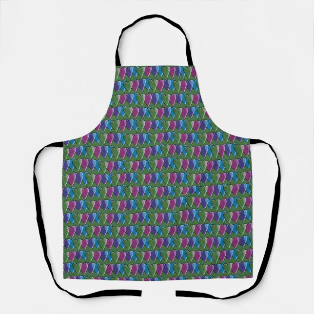 Retro Hearts Valentine's Day Pattern               Apron (Front)