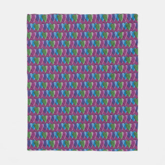 Retro Hearts Valentine's Day Pattern Fleece Blanket