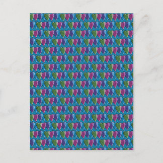 Retro Hearts Valentine's Day Pattern Postcard