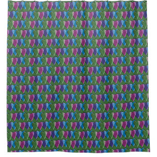 Retro Hearts Valentine's Day Pattern Shower Curtain