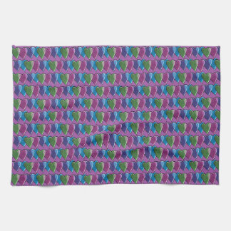Retro Hearts Valentine's Day Pattern Tea Towel