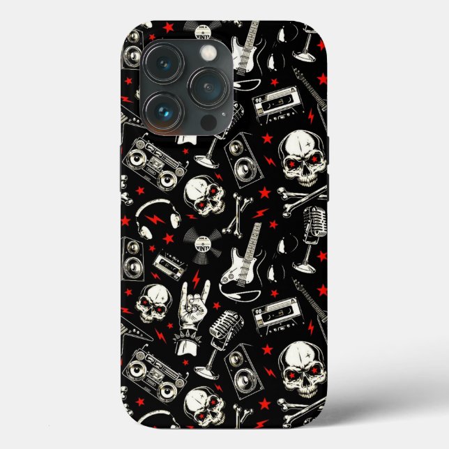 Retro Heavy Metal Pattern   Case-Mate iPhone Case (Back)