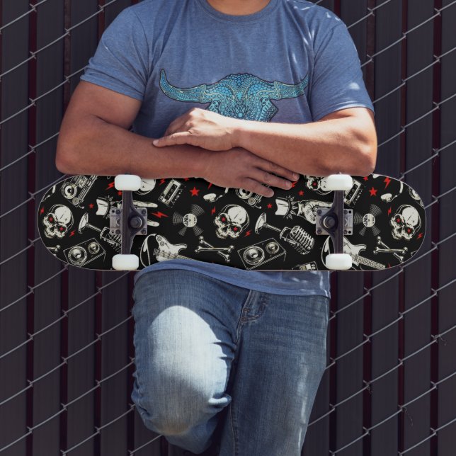 Retro Heavy Metal Pattern Skateboard (Outdoor 3)