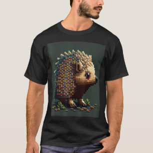 Retro Hedgehog 8 bit Pixel Art T-Shirt