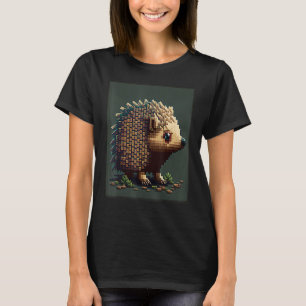 Retro Hedgehog 8 bit Pixel Art T-Shirt