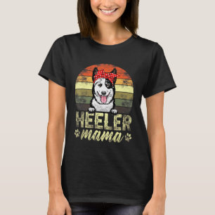 Retro Heeler Mama Australian Cattle Dog Mum T-Shirt