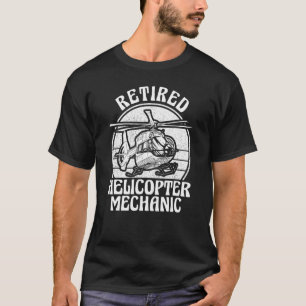 Retro Helicopter Pilot Retired  Vintage Helicopter T-Shirt