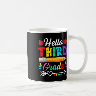 Retro Hello 3rd Grade First Day Of School Boys Gir Coffee Mug