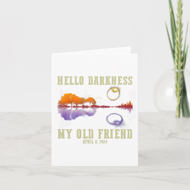Retro Hello Darkness My Old Friend Funny Total Sol Card (Front)