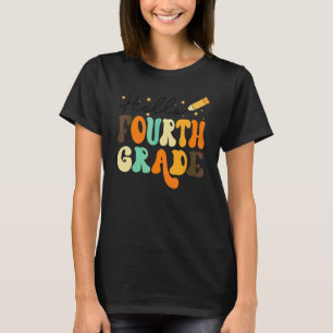Retro Hello Fourth Grade Teacher Student 4th Grade T-Shirt