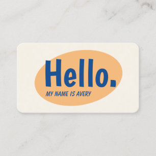 Retro Hello Networking Business Card