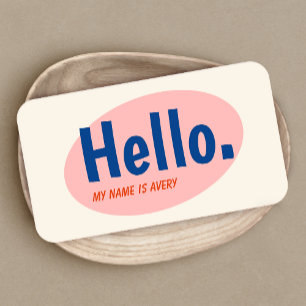 Retro Hello Social Media  Networker  Business Card