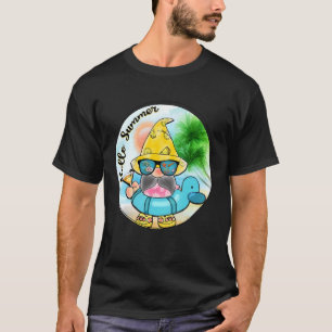 Retro Hello Summer Leopard Sunglasses Gnome T-Shirt
