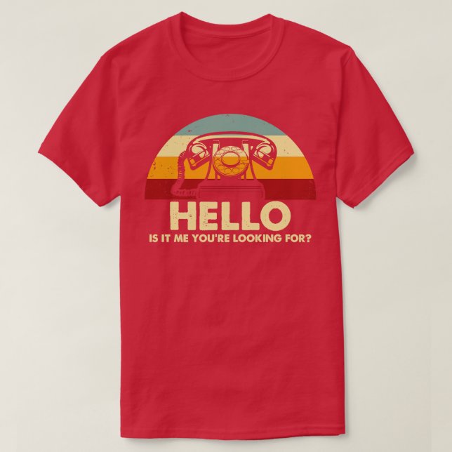 Retro Hello Telephone T-Shirt (Design Front)