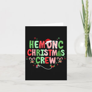 Retro Hemonc Christmas Crew Hematology Oncology Nu Card
