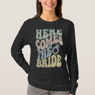 Retro Here Comes The Bride 60's Bridal Wedding Par T-Shirt