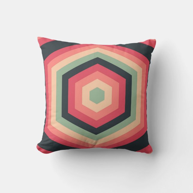 Retro Hex Pulse Cushion (Front)