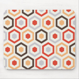 Retro hexagons mouse mat