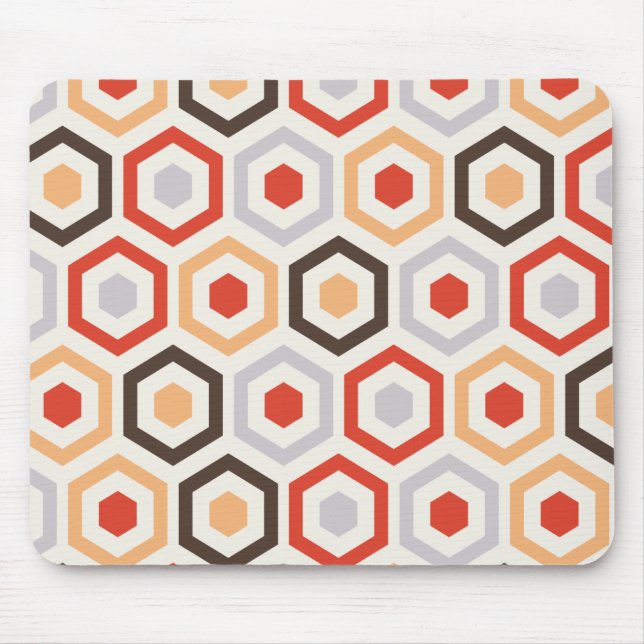 Retro hexagons mouse mat (Front)