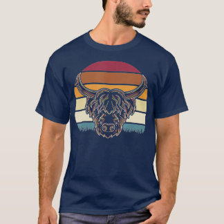 Retro Highland Cow T-Shirt