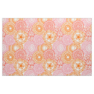 Retro Hip Fun Happy Summer Floral Pattern Fabric